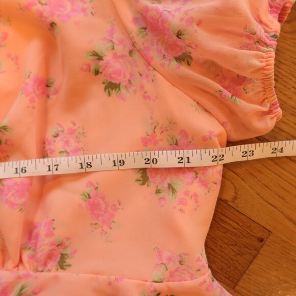 LoveShackFancy Target pink Floral Ruffle Midi Dress 18 Cottagecore romantic milk - Picture 8 of 8